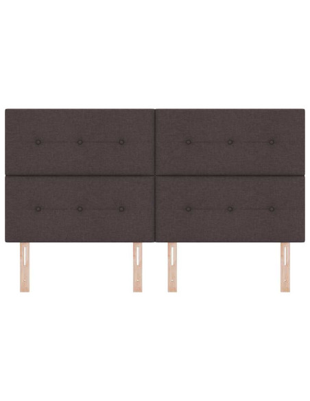 Testiera LED con testiera Marrone Scuro 180 cm Poliestere