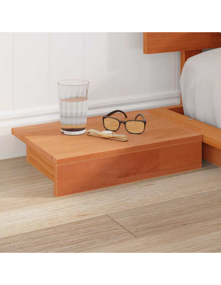 Struttura del letto con testiera Marrone 140 x 200 cm legno