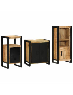 Set di mobili per il bagno 3 pcs Legno di mango massello 2