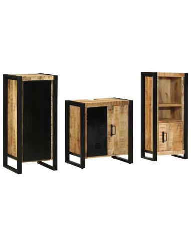 Set di mobili per il bagno 3 pcs Legno di mango massello
