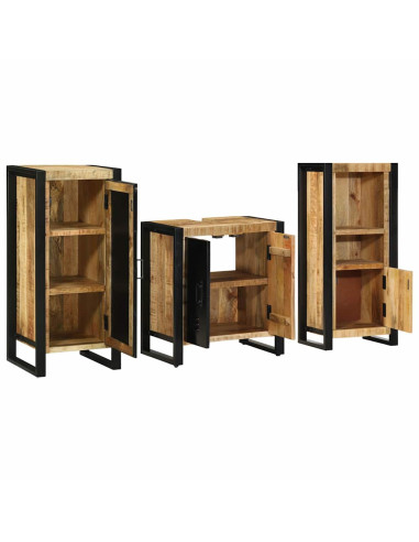 Set di mobili per il bagno 3 pcs Legno di mango massello