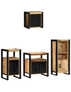 Set di mobili per il bagno 4 pcs Legno di mango massello 2