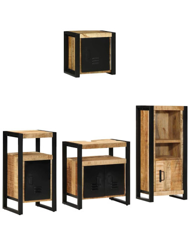 Set di mobili per il bagno 4 pcs Legno di mango massello