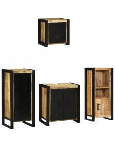 Set di mobili per il bagno 4 pcs Legno di mango massello 2