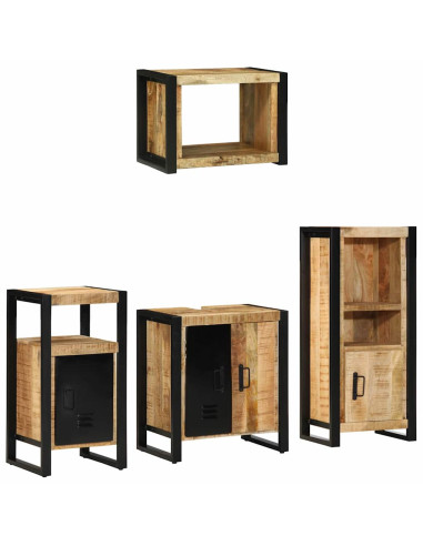 Set di mobili per il bagno 4 pcs Legno di mango massello