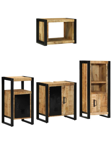 Set di mobili per il bagno 4 pcs Legno di mango massello