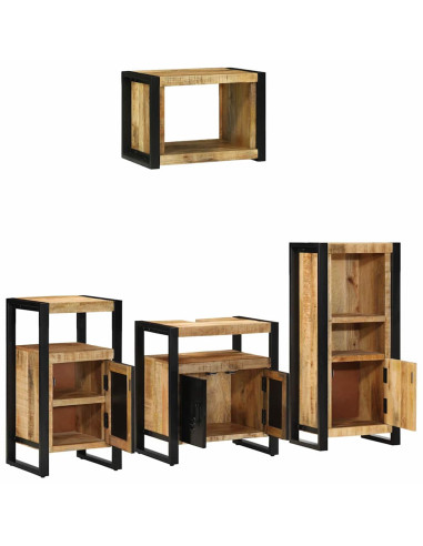 Set di mobili per il bagno 4 pcs Legno di mango massello