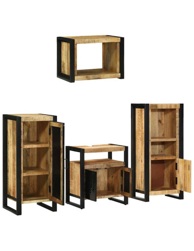 Set di mobili per il bagno 4 pcs Legno di mango massello