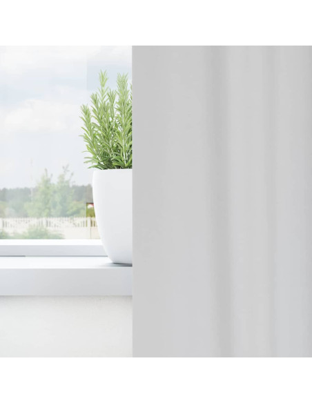 Tende Blackout con Anelli 2 pcs Grigio Chiaro 140 x 140 cm