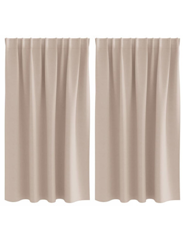 Tende Blackout con Anelli 2 pcs Talpa 140 x 140 cm Poliestere