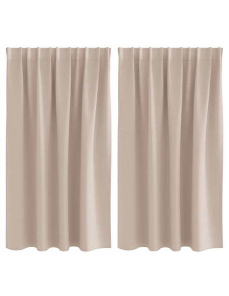 Tende Blackout con Anelli 2 pcs Talpa 140 x 140 cm Poliestere