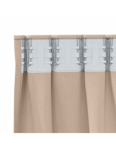 Tende Blackout con Anelli 2 pcs Talpa 140 x 140 cm Poliestere