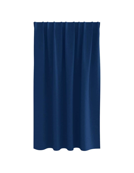 Tende Blackout con Anelli 2 pcs Blu Scuro 140 x 140 cm