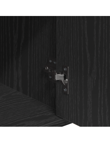 Credenza Rovere Nero 60 x 31 x 70 cm Legno multistrato