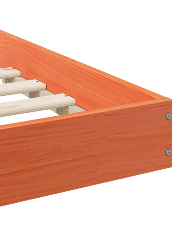 Struttura del letto Marrone cerato 80 x 210 cm Pino massello