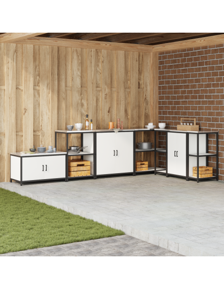 Stoccaggio in cucina con porta Bianco 60 x 50 x 92 cm Acciaio