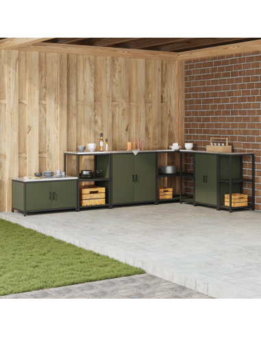 Stoccaggio in cucina Verde oliva 60 x 50 x 92 cm Acciaio