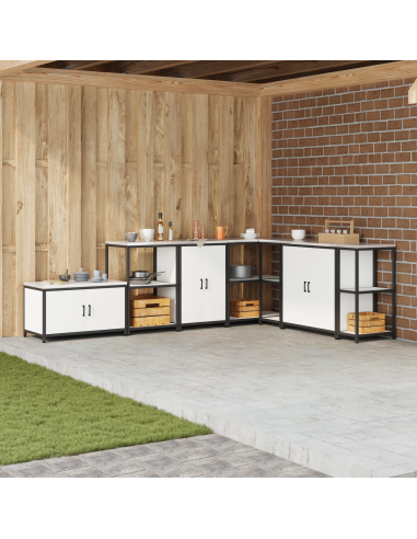 Stoccaggio in cucina con porta Bianco 60 x 50 x 92 cm Acciaio