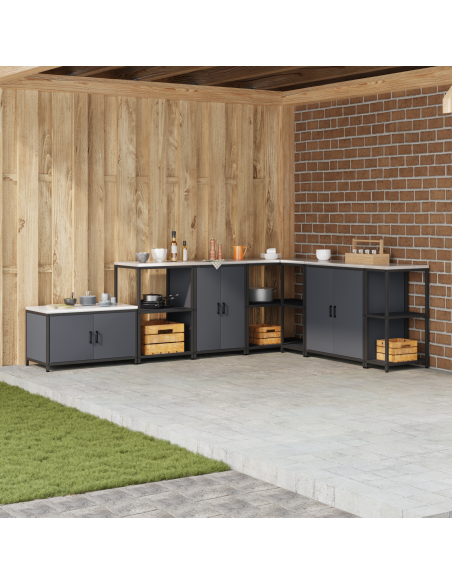 Stoccaggio in cucina Antracite 60 x 50 x 92 cm Acciaio