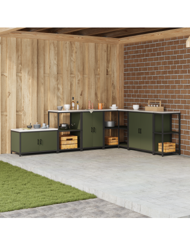 Stoccaggio in cucina Verde oliva 60 x 50 x 92 cm Acciaio