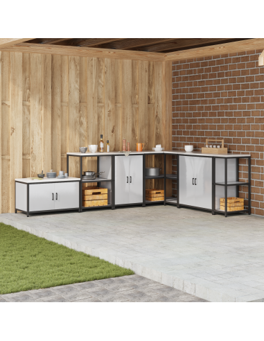 Stoccaggio in cucina con porta Argento 60 x 50 x 92 cm Acciaio