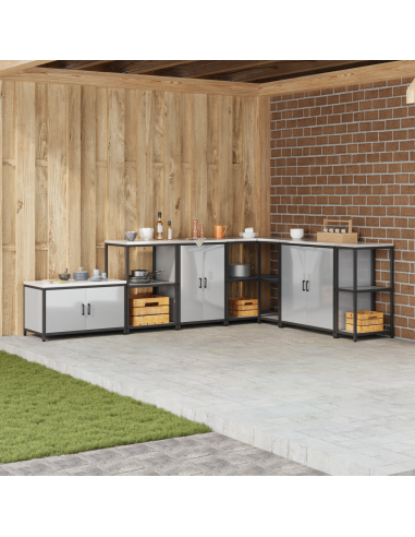 Stoccaggio in cucina con porta Argento 60 x 50 x 92 cm Acciaio