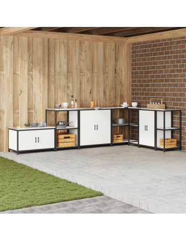 Stoccaggio in cucina con porta Bianco 60 x 50 x 92 cm Acciaio