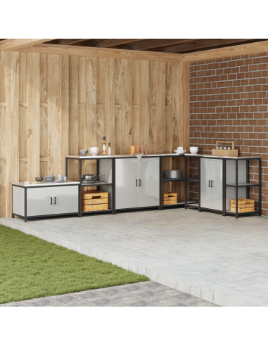 Stoccaggio in cucina con porta Argento 60 x 50 x 92 cm Acciaio