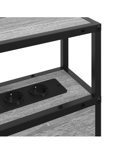 Testata contenitore Grigio sonoma 135 cm Legno multistrato