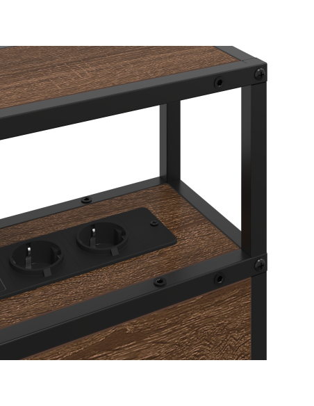 Testata contenitore Rovere marrone 140 cm Legno multistrato