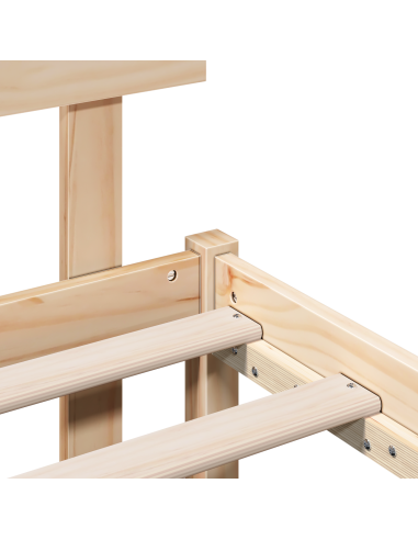 Struttura del letto Marrone 100 x 200 cm Legno massello di pino
