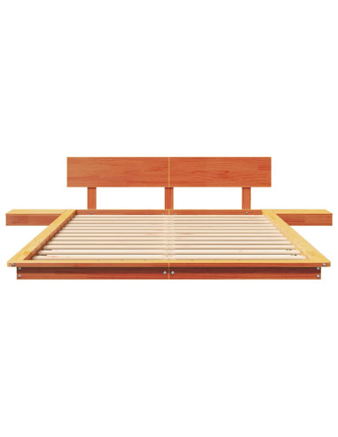 Struttura del letto Marrone 140 x 190 cm legno