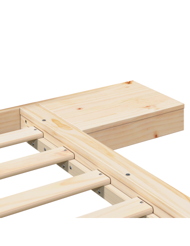 Struttura del letto Marrone 90 x 190 cm legno