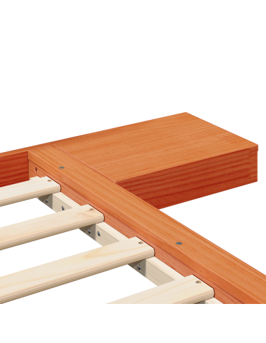 Struttura del letto Marrone 75 x 190 cm legno