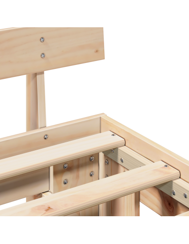 Struttura del letto Naturale 200 x 200 cm Pino massello