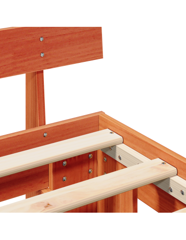 Struttura del letto Marrone cerato 200 x 200 cm Pino massello