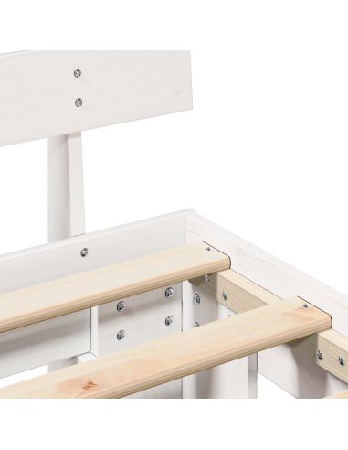 Struttura del letto Bianco 150 x 200 cm Pino massello