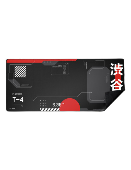 Trust GXT 759 XXL Tappetino per mouse per gioco da computer Nero, Rosso
