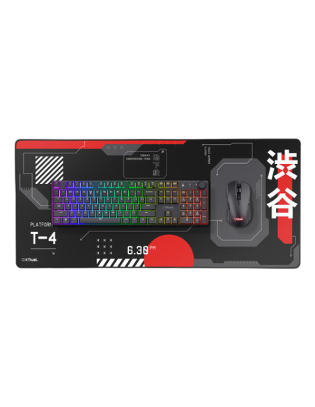 Trust GXT 759 XXL Tappetino per mouse per gioco da computer Nero, Rosso