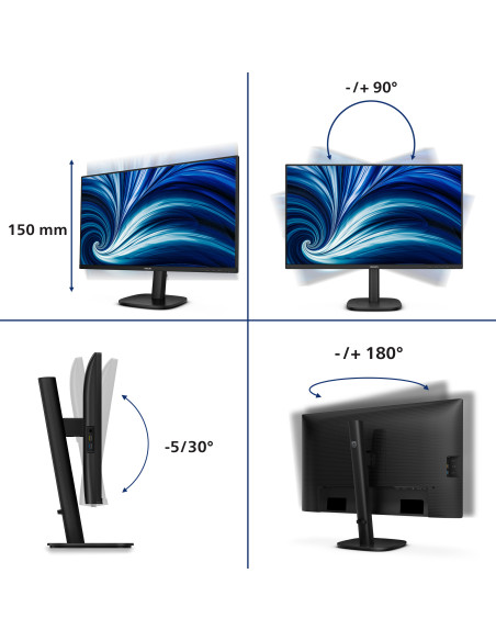 Philips 27B2N3500J/00 Monitor PC 68,6 cm (27") 2560 x 1440 Pixel 2K LCD Nero