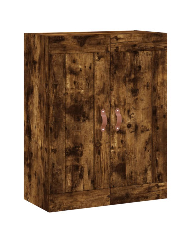 Armadietti a Parete 2 pz Rovere Fumo in Legno Multistrato