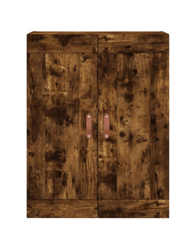 Armadietti a Parete 2 pz Rovere Fumo in Legno Multistrato