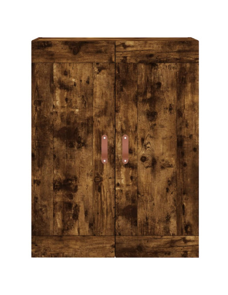 Armadietti a Parete 2 pz Rovere Fumo in Legno Multistrato