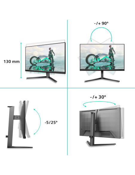Philips Evnia 3000 27M2N3800A/00 Monitor PC 68,6 cm (27") 3840 x 2160 Pixel 4K Ultra HD LCD Grigio