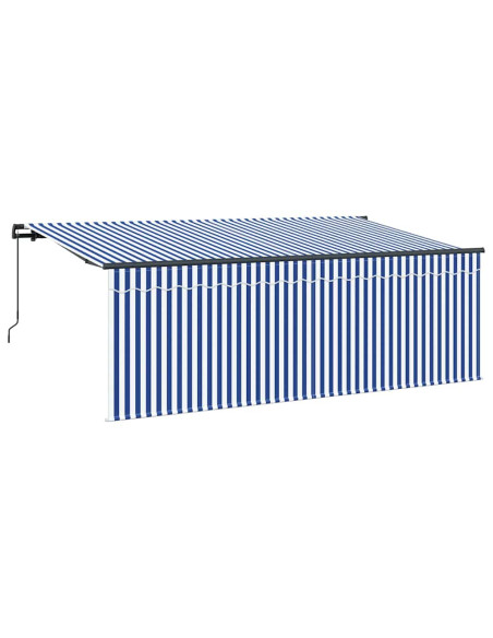 Tenda Retrattile Blu e Bianco 400 x 200 cm
