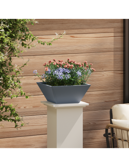 Vaso da giardino 5 pcs Antracite 35 x 35 x 15 cm