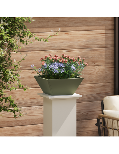 Vaso da giardino 5 pcs Verde oliva 35 x 35 x 15 cm