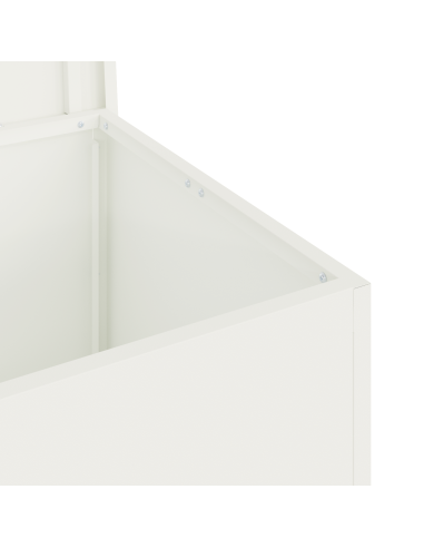 Scatola di Stoccaggio Esterno Bianco 80 x 50,5 x 50 cm Acciaio