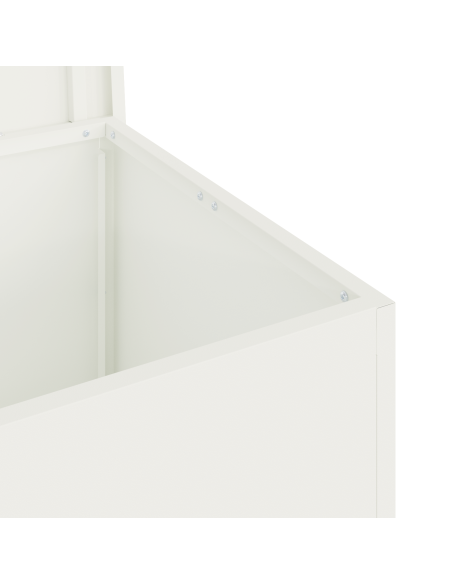 Scatola di Stoccaggio Esterno Bianco 80 x 50,5 x 50 cm Acciaio