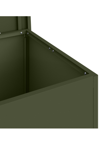 Scatola di Stoccaggio Esterno Verde oliva 80 x 50,5 x 50 cm